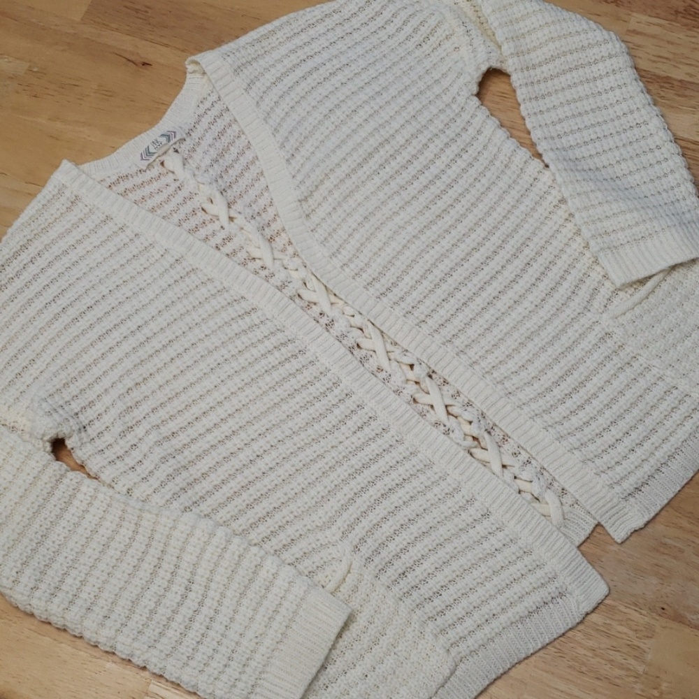 Pink Rose Open Front Cardigan - Picture 3 of 8